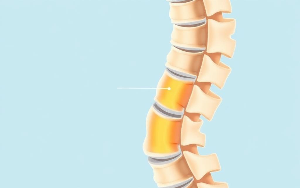 Ilustração médica representando compressão nervosa